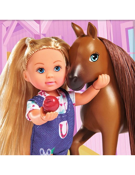 Set Simba Evi Love Doctor Evi Welcome Horse papusa 12 cm cu