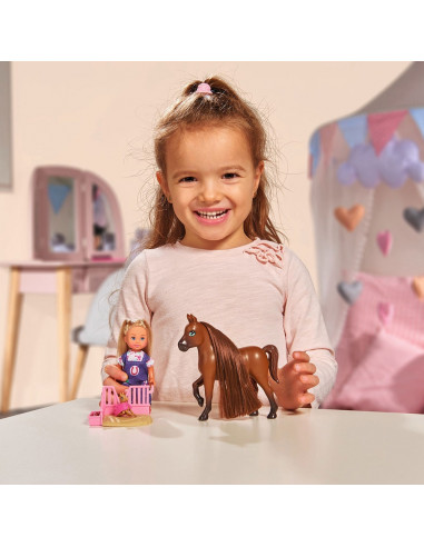 Set Simba Evi Love Doctor Evi Welcome Horse papusa 12 cm cu