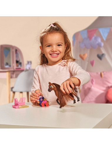 Set Simba Evi Love Doctor Evi Welcome Horse papusa 12 cm cu