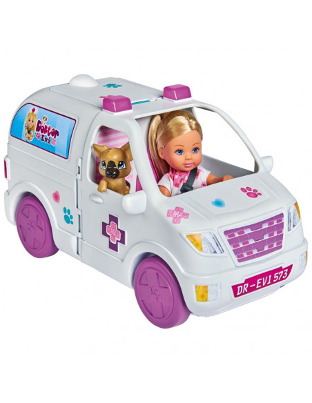 Set Simba Evi Love Doctor Evi 2 in 1 Vet Mobile masina cu