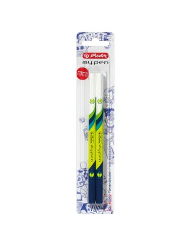 Carioca corectoare Herlitz My.Pen 1 mm, set 2, Verde neon