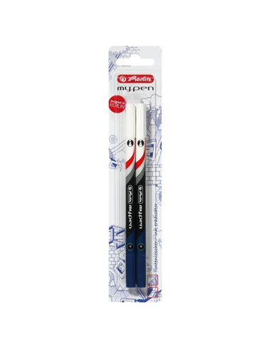 Carioca corectoare Herlitz My.Pen 1 mm, set 2, Bleumarin