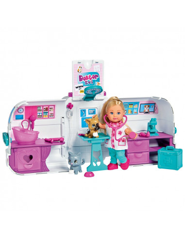 Set Simba Evi Love Doctor Evi 2 in 1 Vet Mobile masina cu