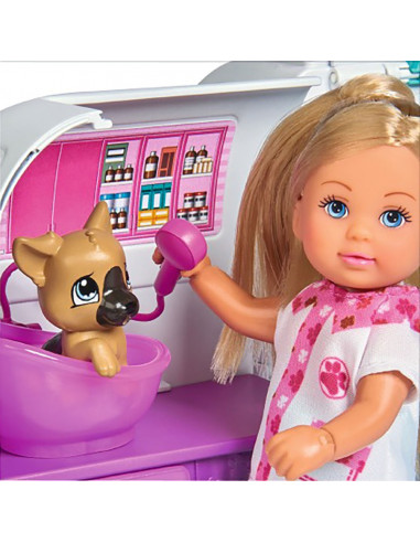 Set Simba Evi Love Doctor Evi 2 in 1 Vet Mobile masina cu