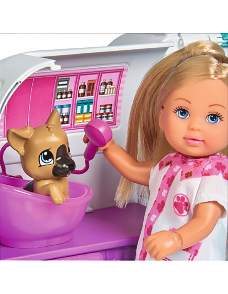 Set Simba Evi Love Doctor Evi 2 in 1 Vet Mobile masina cu