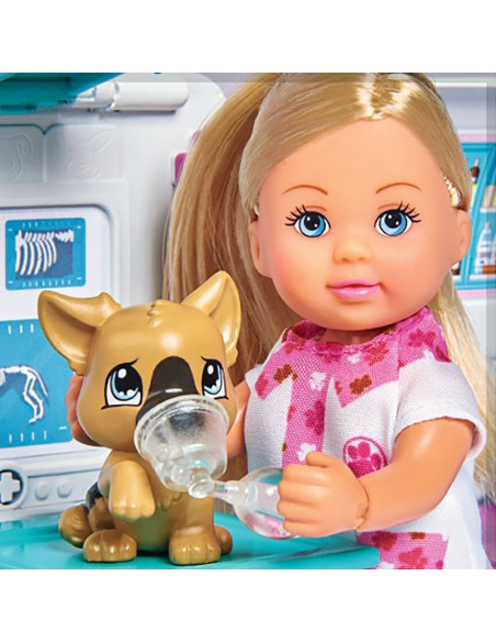 Set Simba Evi Love Doctor Evi 2 in 1 Vet Mobile masina cu