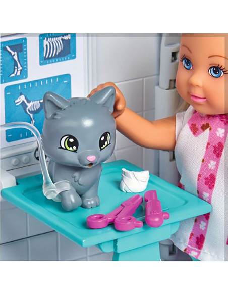 Set Simba Evi Love Doctor Evi 2 in 1 Vet Mobile masina cu