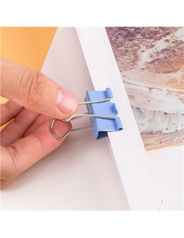 Clips hartie 25 mm Deli DLE8554A, 48 buc/cutie, Pastel