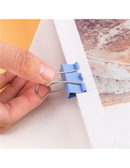 Clips hartie 25 mm Deli DLE8554A, 48 buc/cutie, Pastel