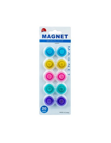 Magneti color rotunzi, 20 mm, 10 bucati