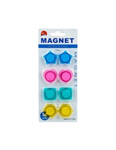 Magneti color diverse forme, 30 mm, 8 bucati