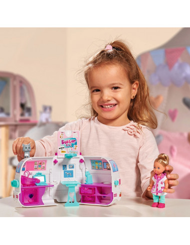 Set Simba Evi Love Doctor Evi 2 in 1 Vet Mobile masina cu
