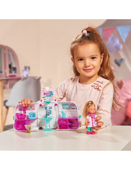 Set Simba Evi Love Doctor Evi 2 in 1 Vet Mobile masina cu
