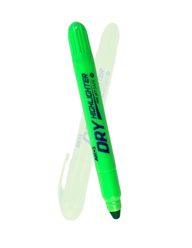 Textmarker Amor Dry T741, varf rotund uscat, Verde fluorescent