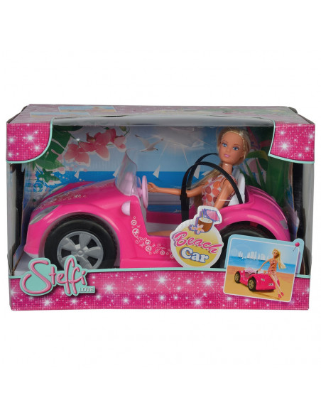 Masina Simba Steffi Love Beach Car cu papusa 29 cm,S105738332
