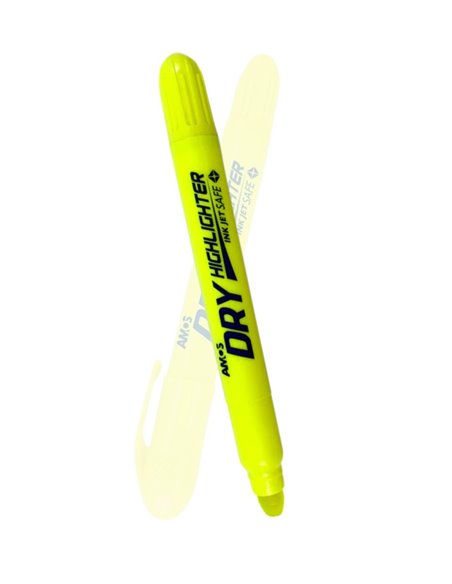 Textmarker Amor Dry T1044, varf rotund uscat, 4 culori/set, Fluorescent
