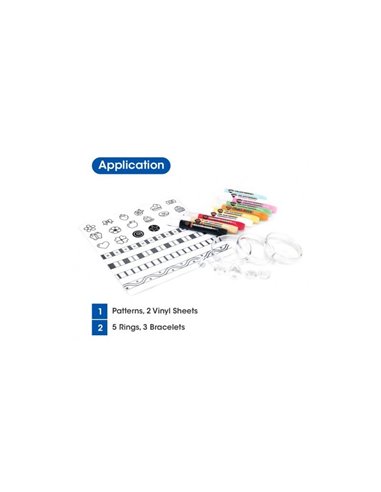 Set creativ - bijuterii Amos GD10P10IJ, 3 bratari, 5 inele