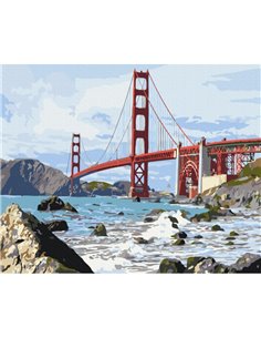 Pictura pe numere Brushme P4176, 40x50cm, Podul San Francisco 2