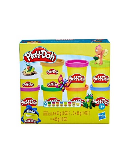 Plastilina PLAY-DOH, 9 borcanase, Culori asortate