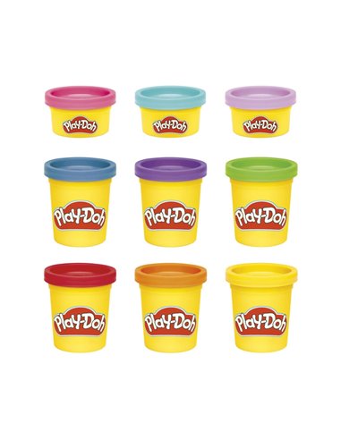 Plastilina PLAY-DOH PN00076870, 9 borcanase, Culori asortate