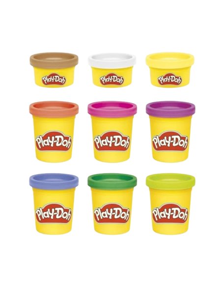 Plastilina PLAY-DOH, 9 borcanase, Culori asortate