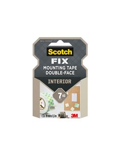 Banda dublu adeziva montare suprafete interioare Scotch-Fix, 19mmx1.5m