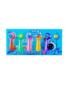Textamarkere pentru copii, Motiv astronaut, 6 culori 2