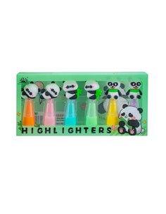 Textamarkere pentru copii, Motiv urs panda, 6 culori 2