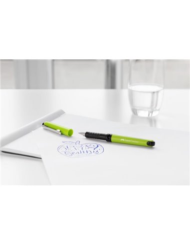 Stilou scolar vario + 6 rezerve Faber-Castell FC149898, Negru