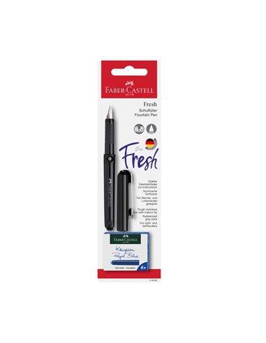 Stilou scolar vario + 6 rezerve Faber-Castell FC149898, Negru
