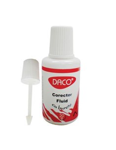 Corector fluid cu burete Daco CF002, 20 ml