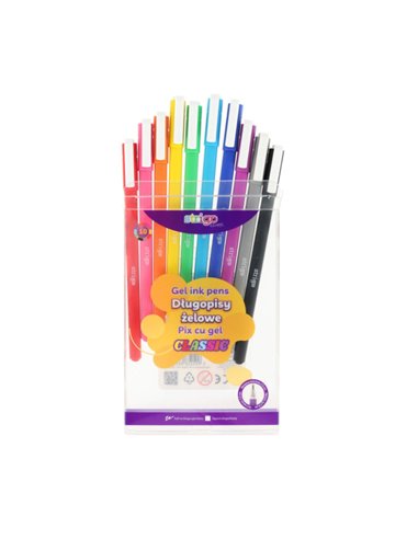 Pix cu gel Strigo classic, 0.8 mm, 10 culori/set