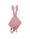 BN-53516,Jucarie textila, New Baby, Baby Rabbit, Pentru bebelusi, Moale, Din muselina, 100% bumbac,30x30 cm, Pink