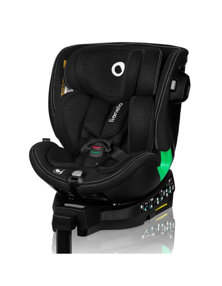 BN-LO-HARMONY_I-SIZE_BLACK_CARBON_BAMBOO,Scaun auto, Lionelo, Harmony i-Size, Rotire 360 grade, Protectie laterala, Cu spatar re