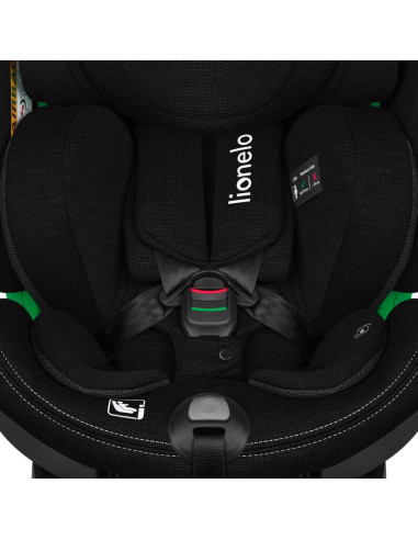 BN-LO-HARMONY_I-SIZE_BLACK_CARBON_BAMBOO,Scaun auto, Lionelo, Harmony i-Size, Rotire 360 grade, Protectie laterala, Cu spatar re