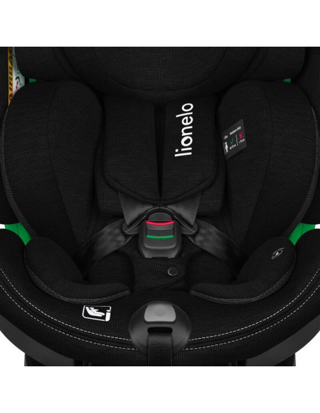 BN-LO-HARMONY_I-SIZE_BLACK_CARBON_BAMBOO,Scaun auto, Lionelo, Harmony i-Size, Rotire 360 grade, Protectie laterala, Cu spatar re