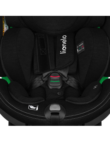 BN-LO-HARMONY_I-SIZE_BLACK_CARBON_BAMBOO,Scaun auto, Lionelo, Harmony i-Size, Rotire 360 grade, Protectie laterala, Cu spatar re