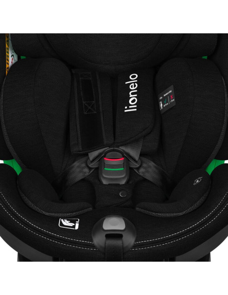 BN-LO-HARMONY_I-SIZE_BLACK_CARBON_BAMBOO,Scaun auto, Lionelo, Harmony i-Size, Rotire 360 grade, Protectie laterala, Cu spatar re
