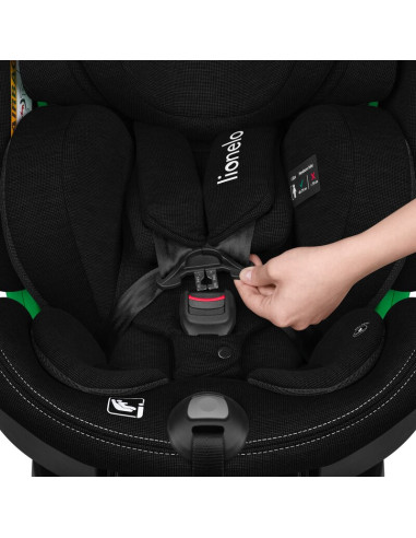 BN-LO-HARMONY_I-SIZE_BLACK_CARBON_BAMBOO,Scaun auto, Lionelo, Harmony i-Size, Rotire 360 grade, Protectie laterala, Cu spatar re
