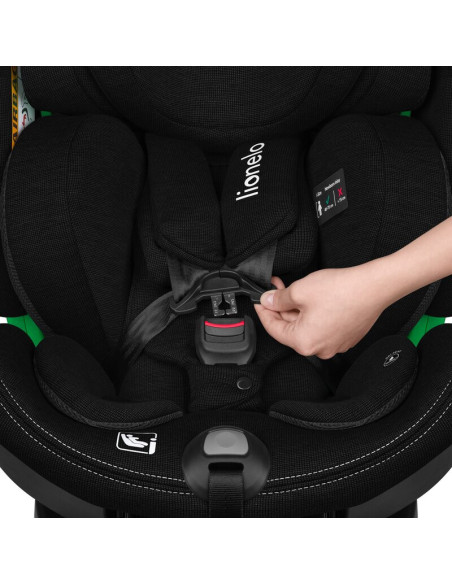 BN-LO-HARMONY_I-SIZE_BLACK_CARBON_BAMBOO,Scaun auto, Lionelo, Harmony i-Size, Rotire 360 grade, Protectie laterala, Cu spatar re