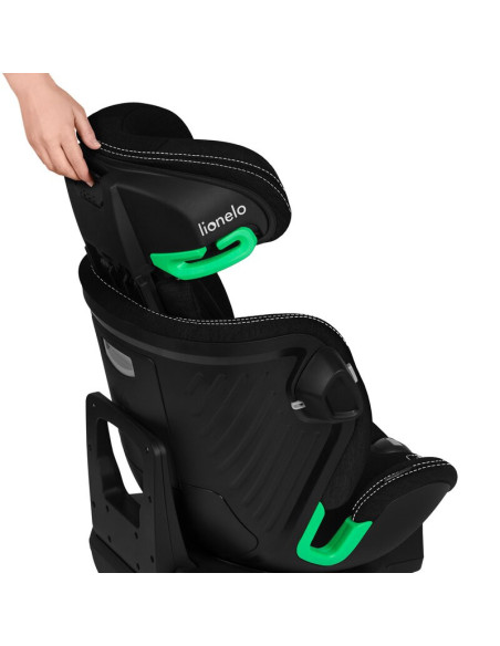 BN-LO-HARMONY_I-SIZE_BLACK_CARBON_BAMBOO,Scaun auto, Lionelo, Harmony i-Size, Rotire 360 grade, Protectie laterala, Cu spatar re