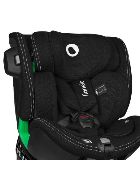 BN-LO-HARMONY_I-SIZE_BLACK_CARBON_BAMBOO,Scaun auto, Lionelo, Harmony i-Size, Rotire 360 grade, Protectie laterala, Cu spatar re