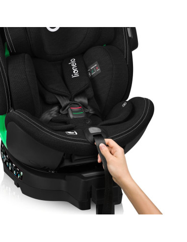 BN-LO-HARMONY_I-SIZE_BLACK_CARBON_BAMBOO,Scaun auto, Lionelo, Harmony i-Size, Rotire 360 grade, Protectie laterala, Cu spatar re