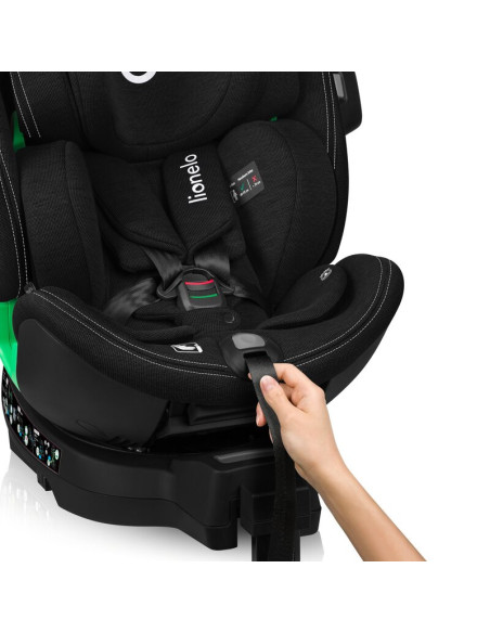BN-LO-HARMONY_I-SIZE_BLACK_CARBON_BAMBOO,Scaun auto, Lionelo, Harmony i-Size, Rotire 360 grade, Protectie laterala, Cu spatar re