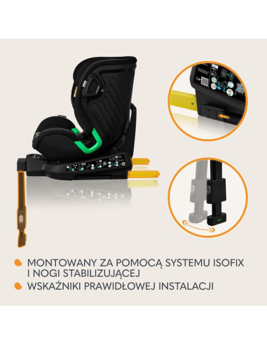 BN-LO-HARMONY_I-SIZE_BLACK_CARBON_BAMBOO,Scaun auto, Lionelo, Harmony i-Size, Rotire 360 grade, Protectie laterala, Cu spatar re