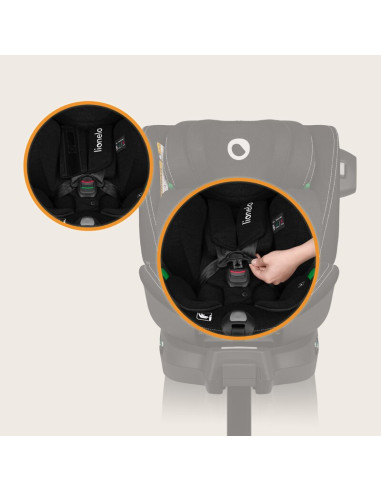 BN-LO-HARMONY_I-SIZE_BLACK_CARBON_BAMBOO,Scaun auto, Lionelo, Harmony i-Size, Rotire 360 grade, Protectie laterala, Cu spatar re