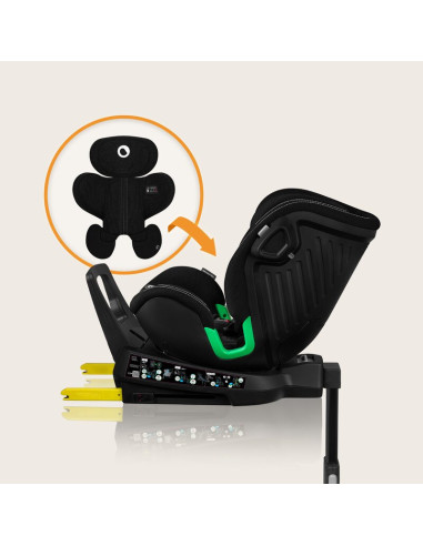 BN-LO-HARMONY_I-SIZE_BLACK_CARBON_BAMBOO,Scaun auto, Lionelo, Harmony i-Size, Rotire 360 grade, Protectie laterala, Cu spatar re