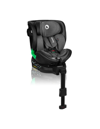 BN-LO-HARMONY_I-SIZE_GREY_GRAPHITE_LEATHER,Scaun auto, Lionelo, Harmony i-Size, Rotire 360 grade, Protectie laterala, Cu spatar 