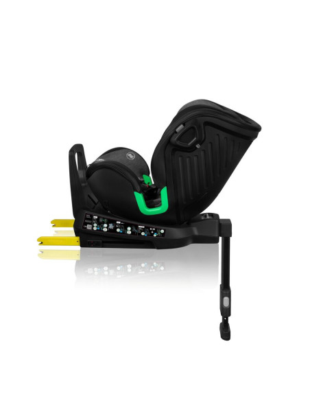 BN-LO-HARMONY_I-SIZE_GREY_GRAPHITE_LEATHER,Scaun auto, Lionelo, Harmony i-Size, Rotire 360 grade, Protectie laterala, Cu spatar 