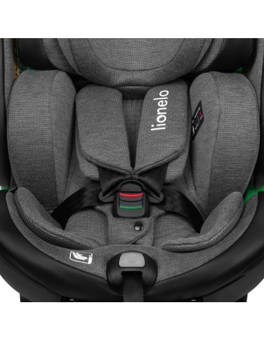 BN-LO-HARMONY_I-SIZE_GREY_GRAPHITE_LEATHER,Scaun auto, Lionelo, Harmony i-Size, Rotire 360 grade, Protectie laterala, Cu spatar 